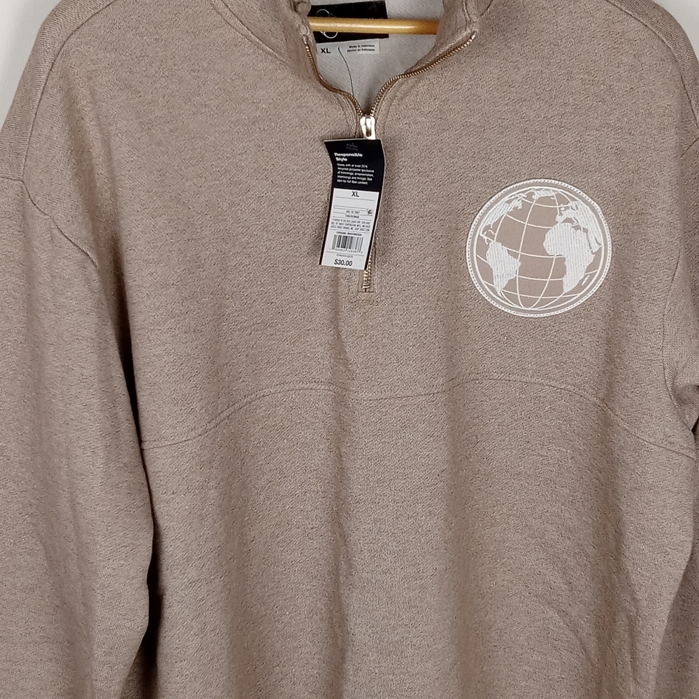 Beige Zip-Up Sweater(original Use)